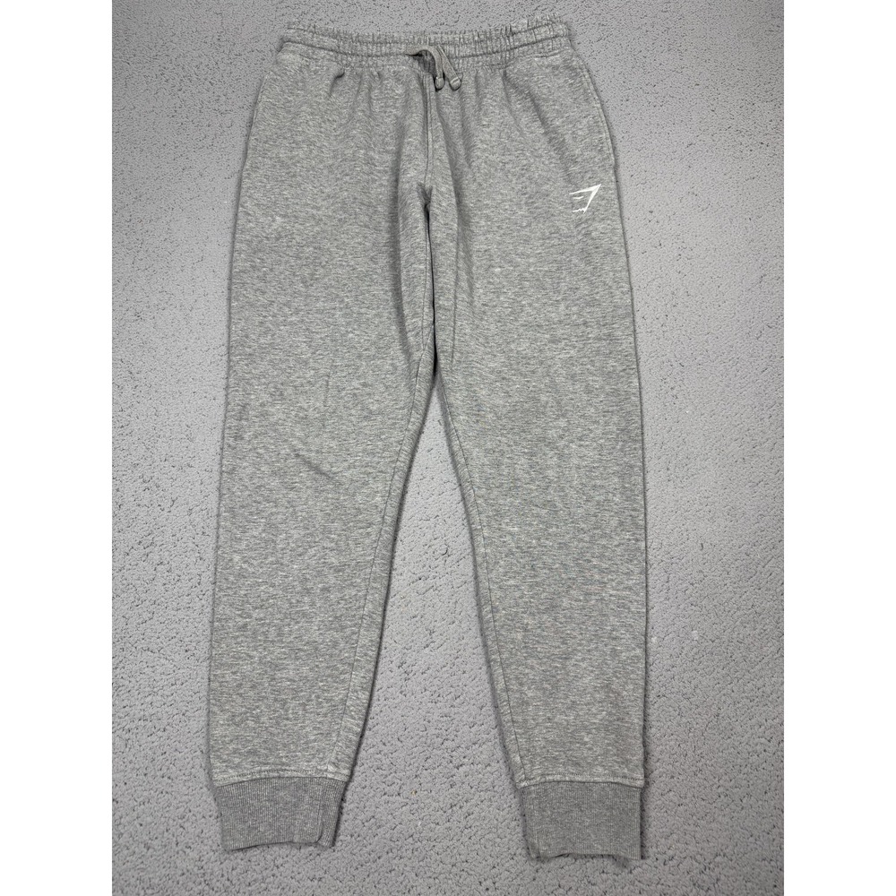 Gymshark Pants Mens M Gray Fleece Joggers Sweatpants Cuffed Lounge Athletic